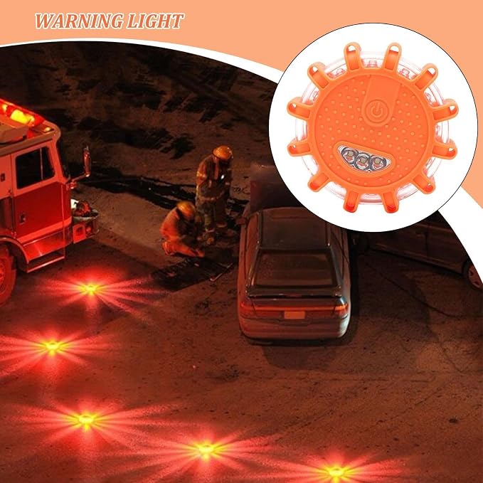 Road Flashing Light Waterproof Hook Flashing Safety Flares | Roadside for Roadside Safety, Sedan, Minivan, Caravan