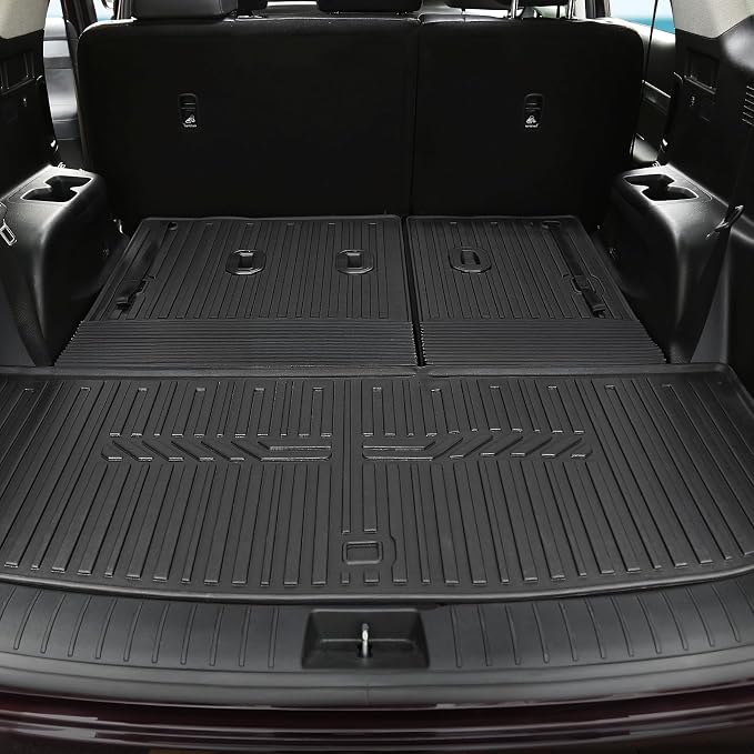GALVAGNIATE Floor Mats for Hyundai Palisade 2020-2025, All Weather Floor Mats Trunk Cargo Liner with Backrest Protectors Accessories, Full Coverage Set (Fit 7/8 Seats)