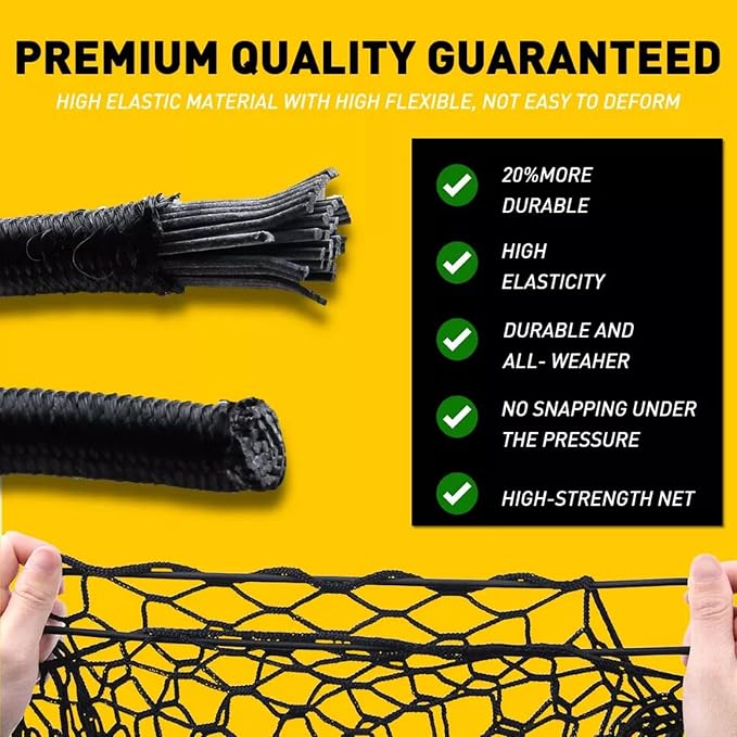 for Jeep Grand Cherokee Envelope Style Truck Bed Cargo Net - Fits 2013-2024 2025 2026 Grand Cherokee Accessories Cargo Net for Pickup Truck Bed - Heavy Duty Carabiners