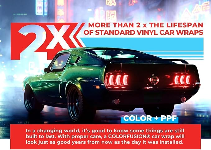 ColorFusion PPF by VViViD, Gloss Early Spring Green Dry Apply PPF Vinyl Car Wrap Roll 20ft x 5ft