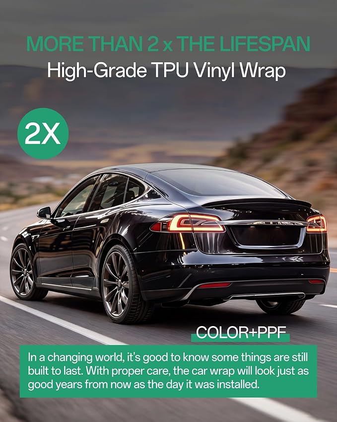 PPF, Dry Apply TPU PPF Vinyl Car Wrap Roll 1ft x 5ft, Paint Protection Vinyl Film (Gloss Metallic Black)