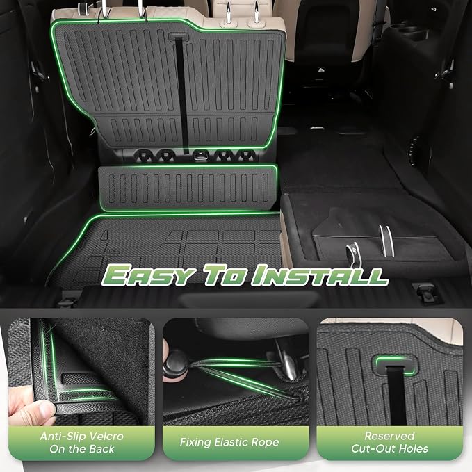 Cartist Floor Mats for Chrysler Pacifica (Only Fit Hybrid) 2017-2026, All Weather Cargo Liner for Pacifica Accessories, Heavy Duty TPE Car Mats, Car Accessories