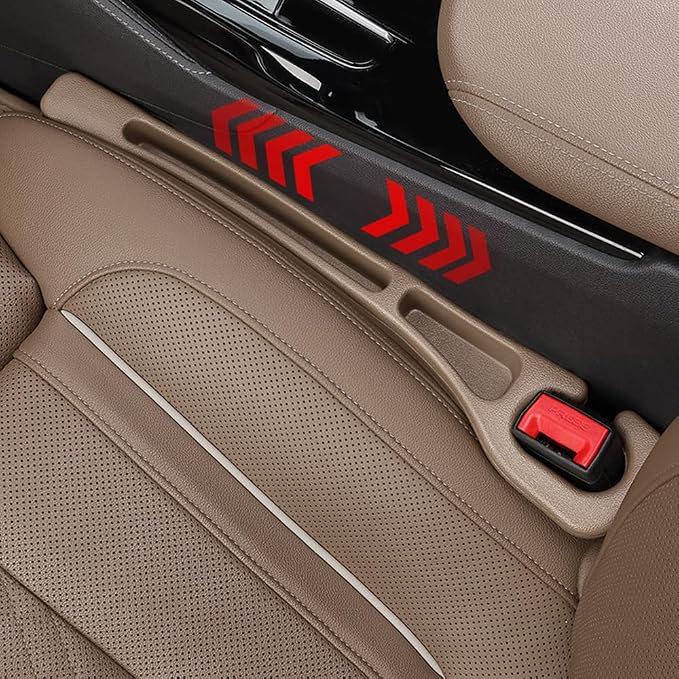 YLXGT Car Seat Gap Filler Organizer Universal for Car SUV Truck Accessories Seat Gap Plug Blocker with Storage Slot Brown 2 Pack
