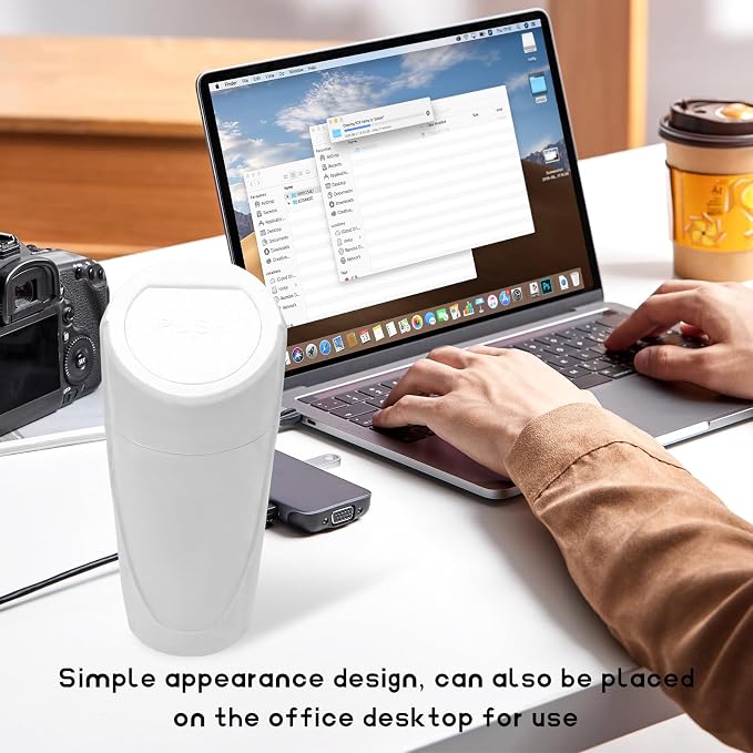 Car Trash Can Bin with Lid, Leakproof Auto Cup Holder Garbage Bin Multipurpose Storage Organizer, Mini Portable Dustbin Side Door Garbage Can for Vehicle Home Office (White)