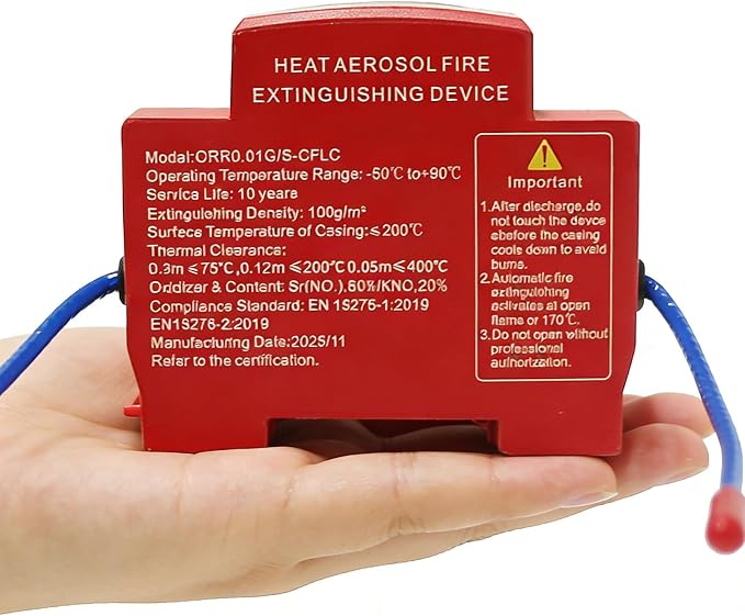 Automatic Fire Extinguishing Device Dual-Line Household Flame Retardant Tool Non-Pollution Snap-On Guide Rail Extinguishers For Distribution Box/Cabinet