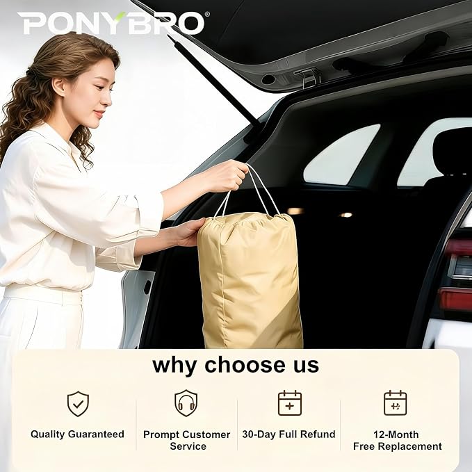 Oxford Car Cover Waterproof All Weather Protector Universal SUVs | 210D Thick Oxford Full Cover with Soft Cotton Liner for UV Hail Snow Ice Dust Protection , 9 Windproof Straps Easy Install