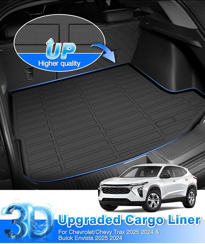 Cartist Floor Mats and Cargo Liner Fit for Chevy Trax (LS, ACTIV, LT, 1RS, 2RS) 2024-2026 & Buick Envista 2024-2026 All Weather Floor Mat for 2024 2025 2026 Envista & Trax Heavy Duty Carpet Protection