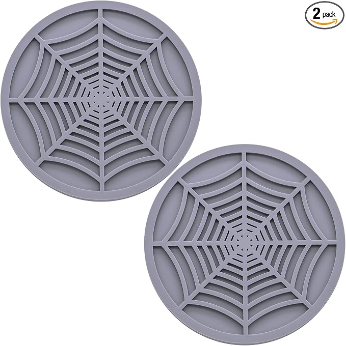 2PCS Car Cup Holder Coasters, 2.75 Inch Universal Non-Slip Insert Water Bottle Holder Pads, Car Interior Accessories Sets (Gray)