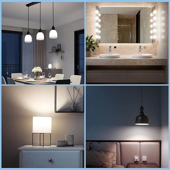 GvvooHome Vanity Light Bulbs for Bathroom, G25 LED Globe Light Bulbs for Makeup Mirror Dressing Room, 60W Equivalent, 5000K Daylight, 800LM, E26 Base, Non-Dimmable, 4-Pack