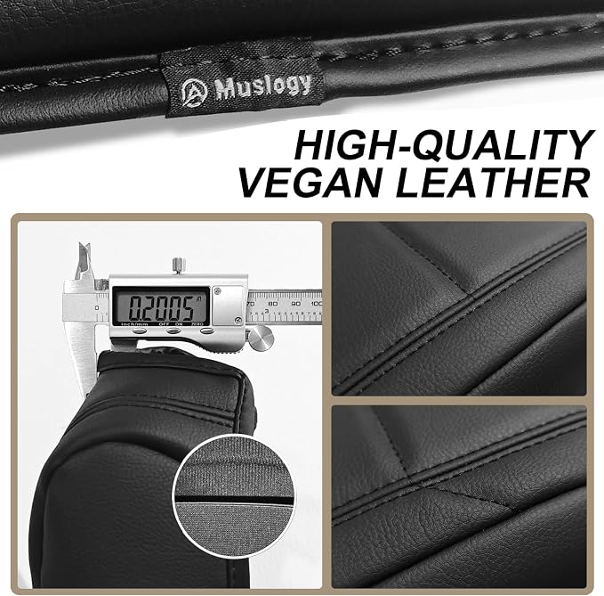 Muslogy Center Console Armrest Cover Fit for Jeep Grand Cherokee 2011-2021 & Dodge Durango 2011+ Accessories, Comfort Armrest Pad Console Lid Cushion Vegan Leather Regular Thick