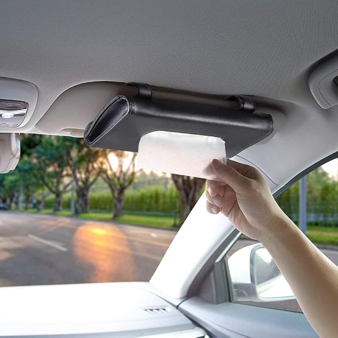 BANCHELLE Auto Visor Tissue Refills Paper | 2-Ply, 8 Bags 50 Sheets/Bag, for Car Tissue Holder