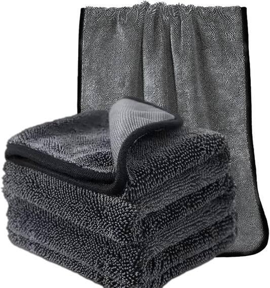 1-Pack 1200 GSM Car Drying Towels – Microfiber Towels for Cars (36" x 24"), Ultra-Absorbent, Streak-Free, Scratch-Free, No Water Spots, Double-Twist Pile & Edgeless Design
