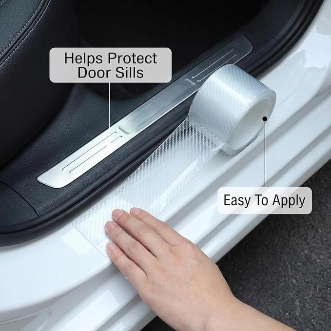 1 Roll Car Door Edge Guards Clear, Transparent Protective Tape, Universal Edge Wrap, PPF Film for Car Door Sill, Hood and Trunk (Clear 2.75inx33Ft)