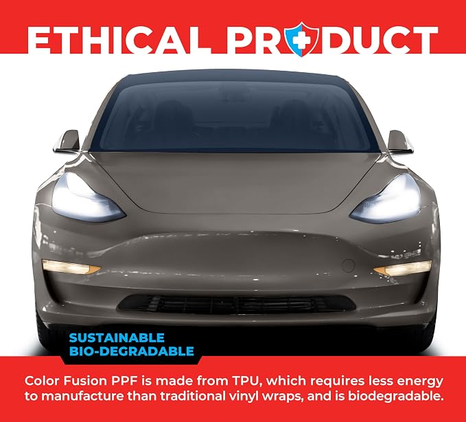 ColorFusion PPF by VViViD, Gloss Nardo Grey Dry Apply PPF Vinyl Car Wrap Roll 10ft x 5ft