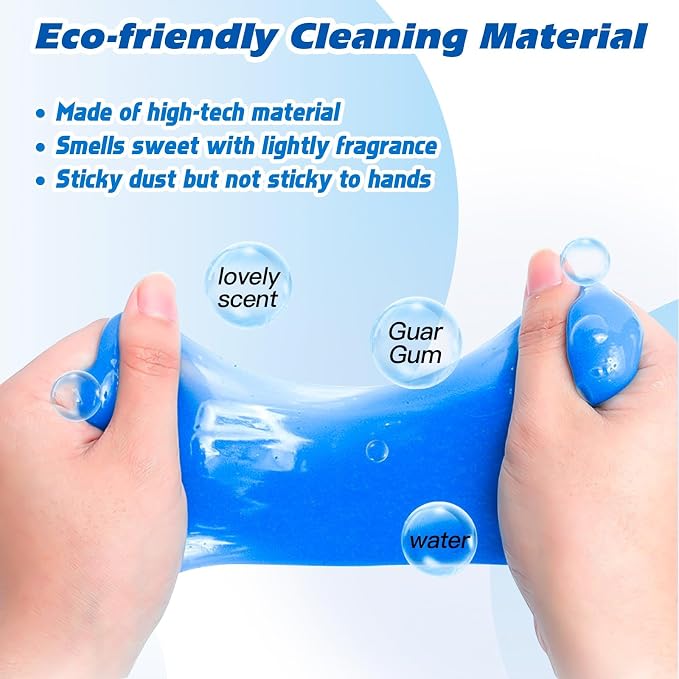 x xotic tech Car Cleaning Gel for Car Detailing Putty Interior Cleaner Slime Auto Detail Tools Supplies Accessories Valentines Day Gifts for Him Her Men Women Stocking Stuffers Blue 4 Pack