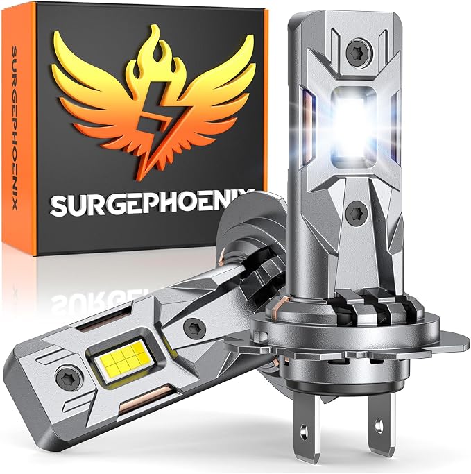 H7 Light Bulbs, 50000LM Super Brighter, 1:1 Mini Size,6500K Cool White Tail Light Covers H7 Fog Light Bulbs or Off Road Light Pack of 2 | 6500K Cool White LED Fog Light Bulbs for Off-Road Use, Pack of 2