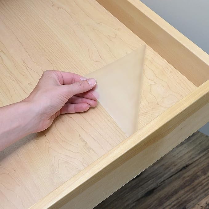 Window Film 17.7''x314.9'' Clear Contact Paper Window Privacy Film Frosted Glass Self-Adhesive Paper Removable Protective Film Waterproof Liner Drawer Shelf Kitchen Cabinet Desk Fridge Roll
