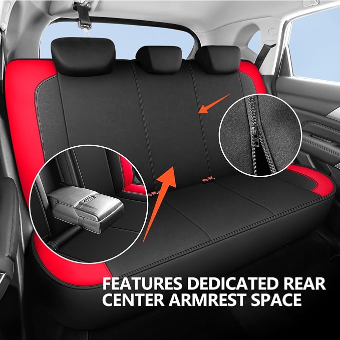 HChengkikz Full Set Neoprene Waterproof Car Seat Covers,Seat Protectors | Water Resistant Seat Protectors, Airbag Compatible, Universal Fit for Sedans, SUVs, Trucks, Vans