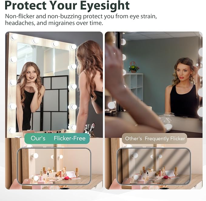DEGNJU LED Vanity Light Bulbs, 60W Equivalent, Bathroom Light Bulbs 4000K Cool White, 800 Lumens, G25 Globe Bulb for Makeup Mirror, Round Shape, 7W, 120V, Non-Dimmable, 10 Pack