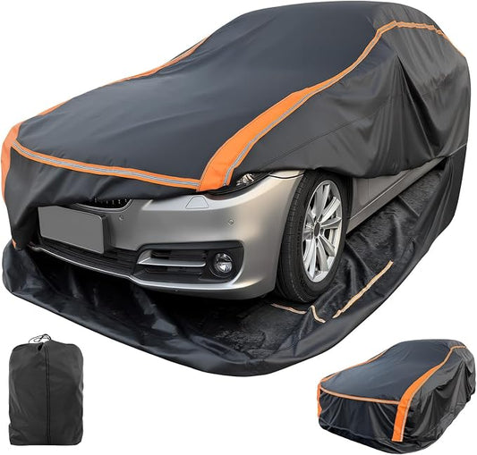Layers Waterproof All-Weather Heavy-Duty Outdoor Cover – Fits 209-218" Sedans: Avalon, Taurus, MKS/Continental, BMW740i, S-Class & More.