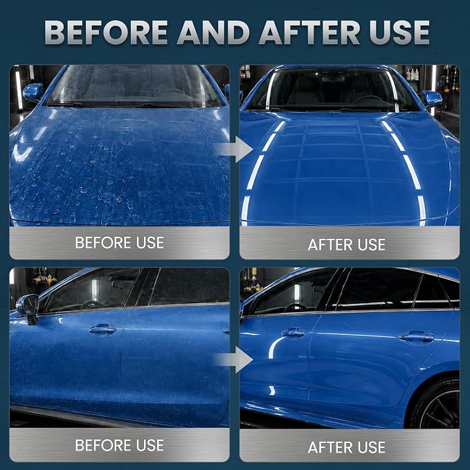 ROXAI 2PCS Car Coating Spray,Hydrophobic Ceramic Spray Wax for Paint Protection, Quick Detailer Waterless Wash & Sealant, Adds Gloss & Smoothness, Long-Lasting Shine for Cars, Trucks, SUVs