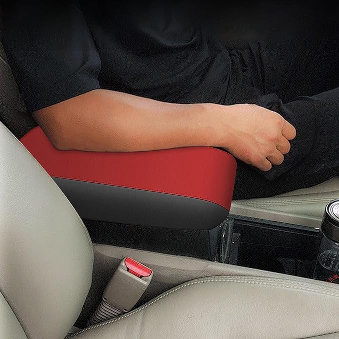 AOMSAZTO Console Covers for 2006-2011 Honda Civic Black with Red Leather