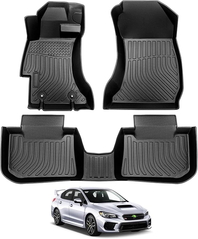 Floor Mats for Subaru WRX/WRX STi 2015 2016 2017 2018 2019 2020 2021, All Weather Floor Liner for WRX Accessories, Heavy Duty Waterproof