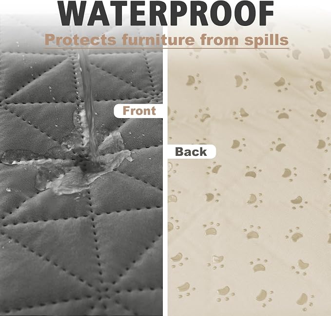 Ameritex Sofa Cover Waterproof for Seats Couch Cover for Dogs Pet Couch Cover Velvet for Chair Loveseat Sofa Machine Washable