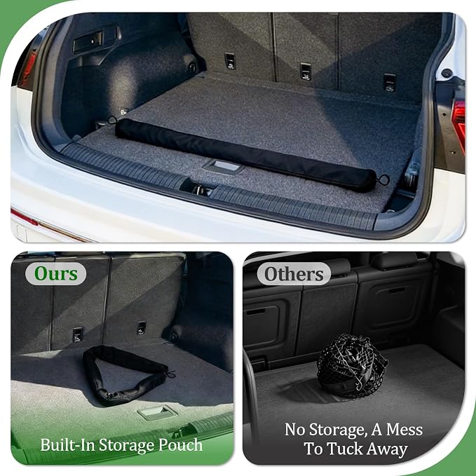 3-Layer Cargo Net for Nissan Pathfinder 2022-2026 | Zipper Bag Trunk Net for SUV, Heavy Duty Oxford Cargo Organizer Storage Nets with Carabiners for Camping, Groceries