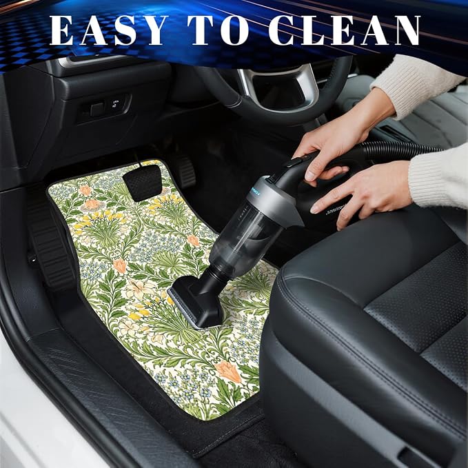 White Grey Black Car Floor Mats Blocky Abstract Retro Pixel Carpet Front Rear Carpets Mat Decorative Car Floor Carpets Non-Slip Auto Car Accessories Universal Fit Car Accessories for Truck