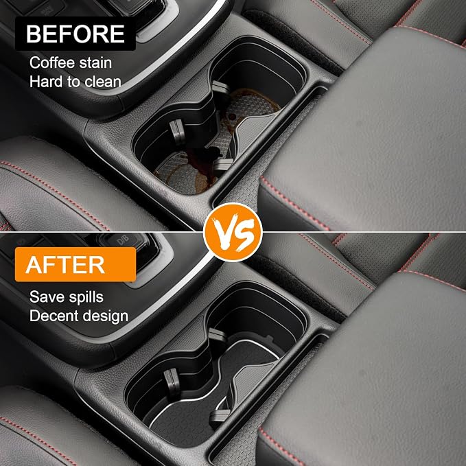for Honda CRV Accessories 2023 2024 2025 2026 3D Cup Holder Center Console Liner Inserts Silicone Anti-dust Mat Pad Interior Decoration (2 Pcs, Whtie Trim)
