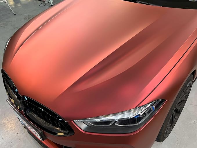 ColorFusion PPF by VViViD, Satin Stealth Chrome Red Dry Apply PPF Vinyl Car Wrap Roll 1ft x 5ft