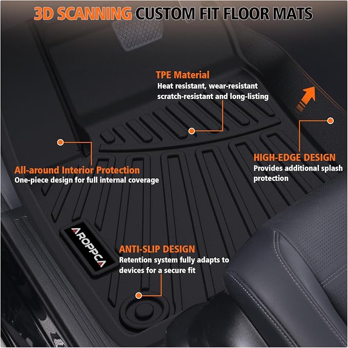 All Weather Floor Mats Cargo Liner for Chevy Trax 2014-2023 & Buick Encore 2013-2023 (Not GX), TPE Rubber Floor Liners Anti-Slip Full Set Automotive Mats for Chevy Trax & for Buick Encore Accessories