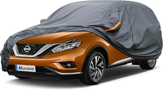 GUNHYI Premium Car Cover Custom Fit Nissan Murano (2002-2026), 16 Layers Heavy Duty Car Cover Waterproof All Weather with Zipper Door for Sun Rain Snow Dust Uv Protection