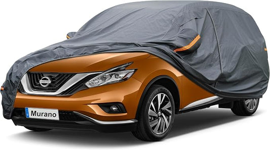 GUNHYI Premium Car Cover Custom Fit Nissan Murano (2002-2026), 16 Layers Heavy Duty Car Cover Waterproof All Weather with Zipper Door for Sun Rain Snow Dust Uv Protection