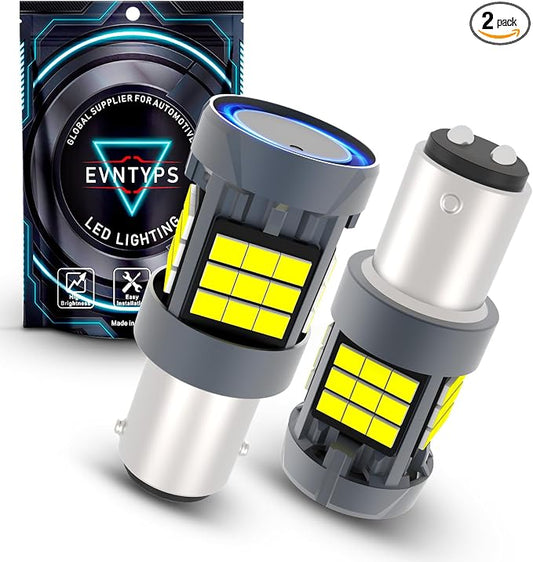 1157 LED Bulb With Built in Resistor Canbus Error Free,6000K White 2057 2357 7528 BAY15D LED Bulb For Backup Reverse Lights Tail Lights Daytime Running Lights Parking Light(2pcs)
