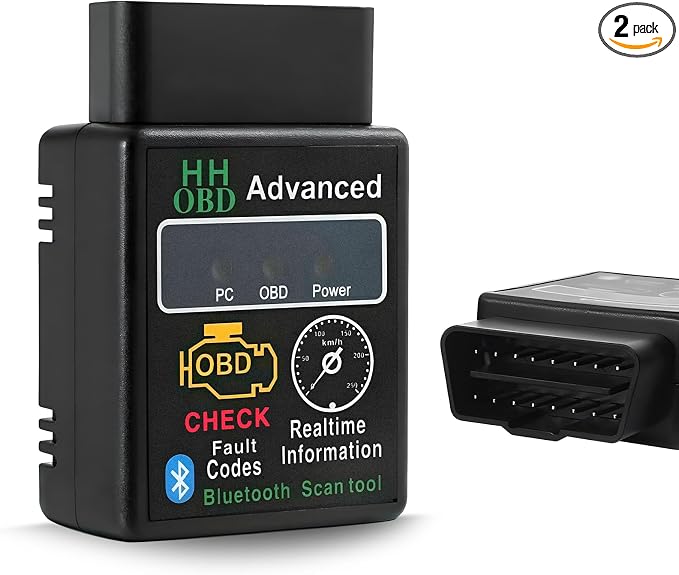 Bluetooth OBD2 Scanner for Car, Wireless OBDII Scan Tool Auto Engine Diagnostic Code Reader, Professional OBD2 Fault Diagnosis Tester Vehicle Interface Scanner for Phone and PC