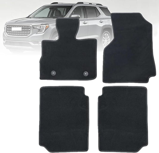 GXARTS Car Floor Mats Carpet Full Set All-Weather Protect Compatible with Chevy Equinox/GMC Terrain 4-Door 2010 2011 2012 2013 2014 2015 2016 2017 | Waterproof Black Car Mats with Anti-Slip Buckle
