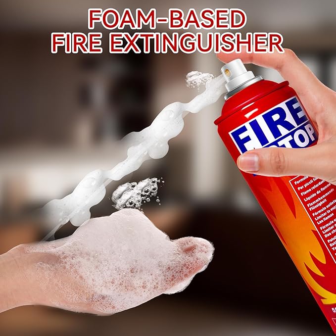 2/4-Pack Fire Extinguisher with Mount Brackets，Portable for Home Kitchen Car Boat，BBQ -Multi-Purpose Protection (4-Pack Fire Extinguisher)