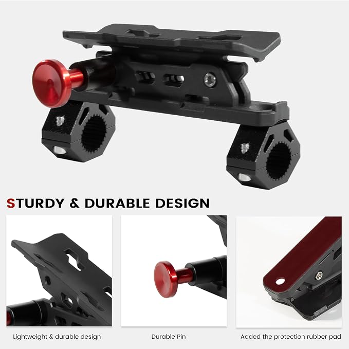 ZHILXN ATV Quick Release Fire Extinguisher Mount Fit 7/8" to 9/8" Handlebar | Motorcycle Fire Extinguisher Bracket Compatible with Yamaha/Polaris/Honda/Can-Am/Kawasaki/Boat, 4 Heavy-duty Adjustable Clamp