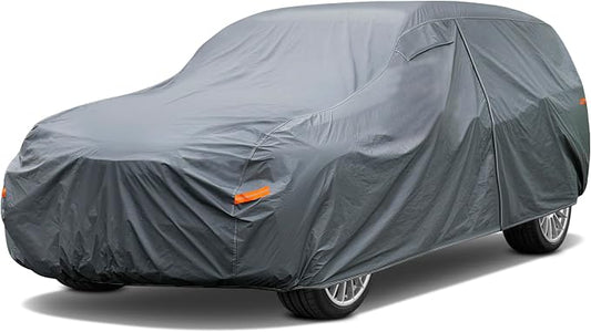 GUNHYI Multi-Layer Large SUV Car Cover Waterproof All Weather Heavy Duty, Universal Fit GMC Yukon, Chevrolet Tahoe, Infiniti QX80, Nissan Armada, Ford Expedition, Cadillac Escalade STD etc.