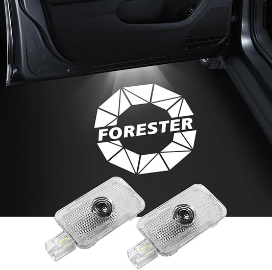 2Pcs Car Door Light Logo Projector for Forester 2013-2024 LED Puddle Light | for 5th Gen 2018-2024 Ghost Shadow Non Fade Courtesy Projector Laser Lamp Car Entry Lighting HD Accessories(Forester Diamond)