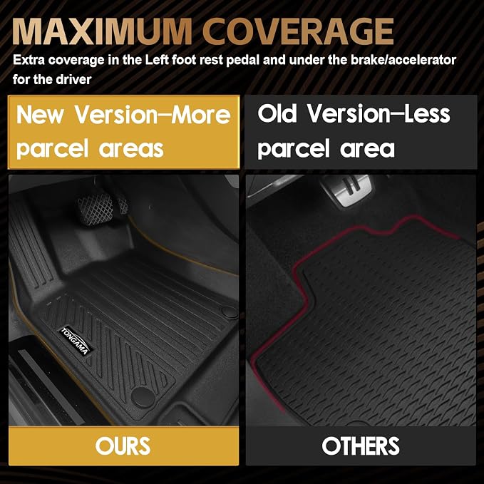 Naibeve Floor Mats for 2022-2026 Toyota Corolla Cross Hybrid | All Weather Custom Fit Floor Mats, Cargo Mat, Backrest Mats, (Not for Gas) Interior Protector accessories