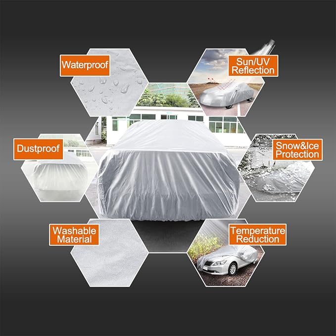 uxcell 3XXL Non-Waterproof Van Cover - UV/Rain Resistant for Commercial Vans Only