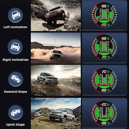 GPS Speedometer HUD Display for Car, F6 Car Intelligent 6.8" IPS LCD Screen with MPH/KM/H, Auto Brightness, Speed Alarm, Compass & Fatigue Reminder, Plug & Play Dashboard Display