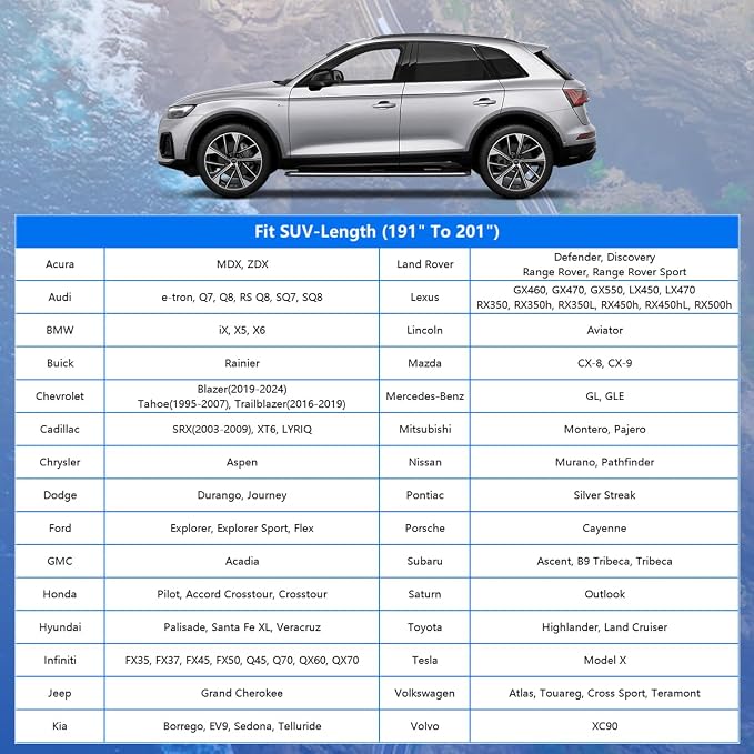 GUNHYI SUV Car Cover for Automobiles All Weather Waterproof, Universal Fit Acura MDX, Ford Explorer, Subaru Ascent, Kia Telluride, Hyundai Palisade, Porsche Cayenne, Audi Q7/Q8 etc.