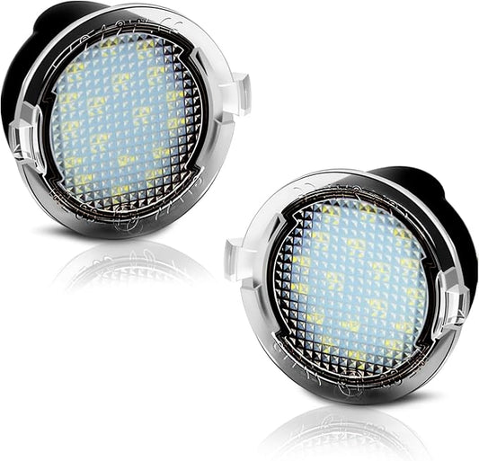 D-Lumina Side Mirror Puddle Lights Assembly Compatible with F150 Explorer Expedition Flex Edge Fusion Taurus, Under Mirror Puddle LED Lamp 6000K White 2-Pieces