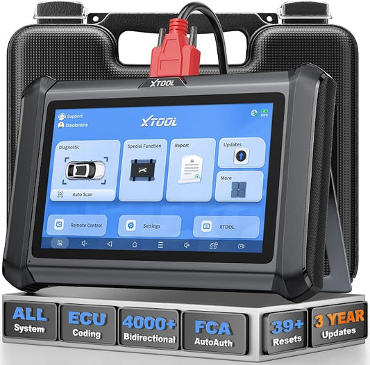 XTOOL D7S Bidirectional Scan Tool OBD2 Scanner Diagnostic Tool ECU Coding | V2.0 Upgrade D7 OE-Level All System Diagnostics, Live Data, PMI, Crankshaft Relearn, 39+ Reset, 3-Yr Update, FCA AutoAuth SGW