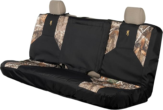Browning Universal Bench Seat Covers, Water and Dirt Resistant Car, Truck, and SUV Bench Seat Covers, Excursion (Realtree Edge)