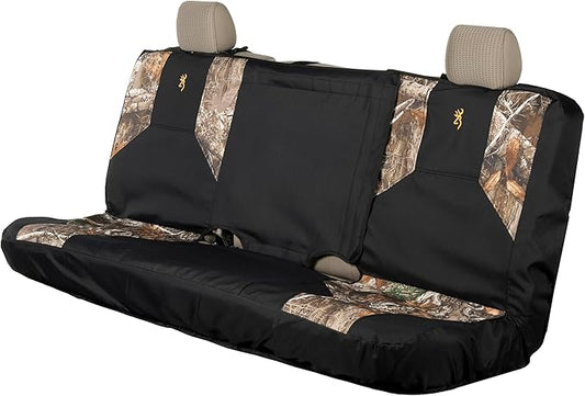 Browning Universal Bench Seat Covers, Water and Dirt Resistant Car, Truck, and SUV Bench Seat Covers, Excursion (Realtree Edge)